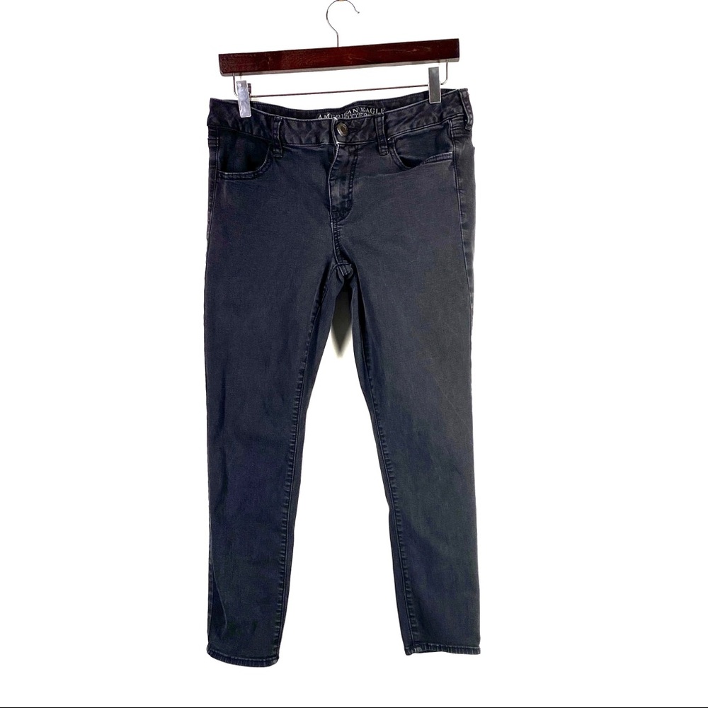 AMERICAN EAGLE, Black Jeggings Super Stretch Sz:14
